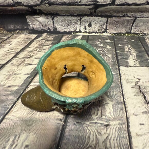 Vintage 1990's Young Inc. Teal Cowboy Boot Tea Light Holder - Picture 6 of 11